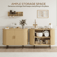 thumbnail image 4 of MARNUR Sideboard Buffet Cabinet 40" Storage Cabinet with 2 Sliding Tambour Doors, Adjustable Shelves for Office Bedroom Hallway Entryway, Oak, 4 of 10