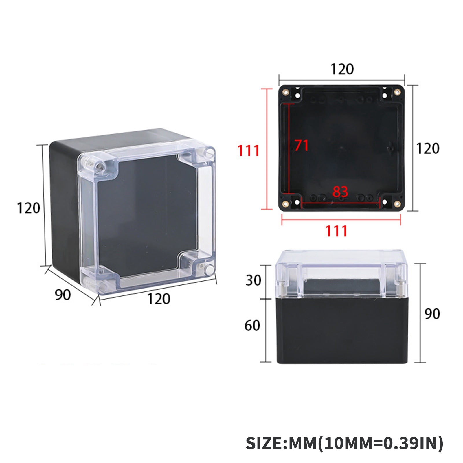 Dustproof Electrical Project Box Waterproof Electrical Enclosure Outdoor Waterproof Junction Box for Monitoring Systems