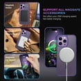 thumbnail image 4 of DUEDUE Magnetic iPhone 14 Pro Case,6.1" Compatible with Mag-Safe,Translucent Matte Slim Shockproof Cover Case for iPhone 14 Pro,Purple, 4 of 6