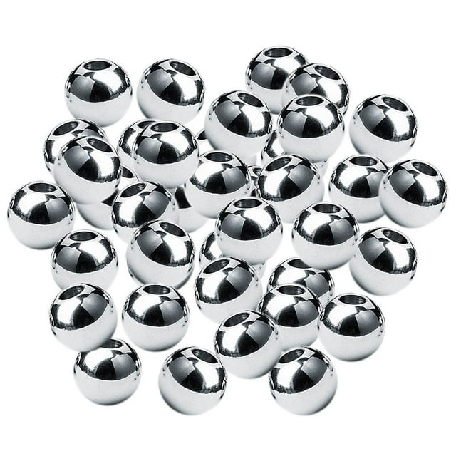 segolike 50x 8mm Perles Intercalaires Rondes en Acier Inoxydable pour Fabrication de Bijoux DIY 2mm