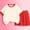 Red, variant on CYRBOKO Boys Girls Outfit Sets, Short Sleeve Athletic Elastic Waist Cotton Two-piece Sets Green Size 10-12 T