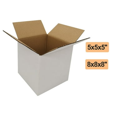 CH-BOX 8x8x8 Inches of Shipping Boxes (25 Pack), Small Corrugated Cardboard Mailers, Oyster White