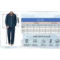thumbnail image 7 of Lollipie Men Pajamas Set Pjs Button Down Sleepwear 2 Piece Long Sleeve Lounge Set Soft Nightwear with Pockets, 7 of 7