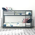 thumbnail image 3 of HH2 Home Essentials Campbell Wood Twin Over Twin Floor Bunk Bed, Navy, 3 of 13