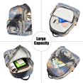 thumbnail image 5 of JIALIOU Mini Backpack Purse for Women Quilted Casual Daypack Small Travel Shoulder Bag, Horse Galloping in Snow, 5 of 7