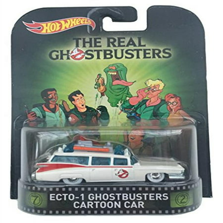 Ecto-1 Ghostbusters Cartoon Car The Real Ghostbusters Hot Wheels 2015 Retro Series 1/64 Die Cast