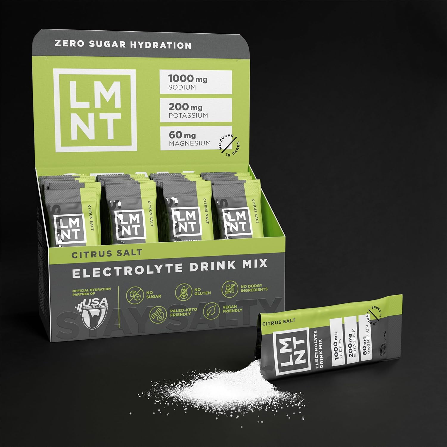 LMNT Zero Sugar Electrolyte Drink Mix - Citrus - 12 Count