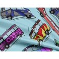 thumbnail image 4 of oneOone Rayon Light Blue Fabric Bus Sewing Material Print Fabric By The Yard 56 Inch Wide-11S, 4 of 4