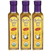 Garlic Gold Premium Certified Organic Extra Virgin Olive Oil Infused with Garlic, Low FODMAP, Garlic Gold (8.44 fl oz) (Pack of 3)