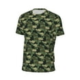 thumbnail image 6 of Wukai Camouflage Shark Print Men's Short-Sleeved Mesh T-Shirt,Quick-Dry Short Sleeve Workout T-Shirt-X-Small, 6 of 8