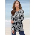 thumbnail image 5 of Roaman's Women's Plus Size Ultimate Cotton Crewneck Long Sleeve Tee, 5 of 6