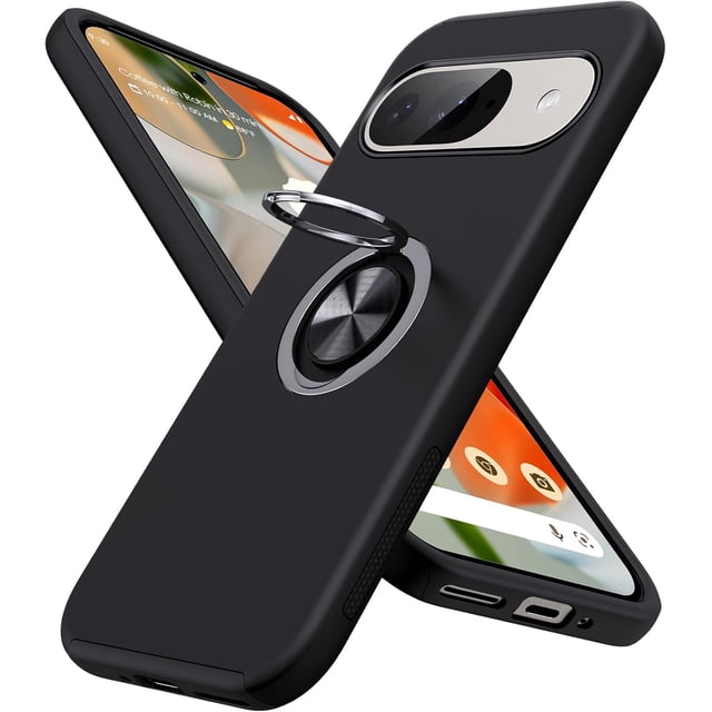MYKOMI pour Google Pixel 9 Étui/pixel 9 Pro, Étui Mince Antichoc de Qualité Militaire pour Google 9 avec Support Anneau et Support de Protection pour Google Pixel 9/9 Pro