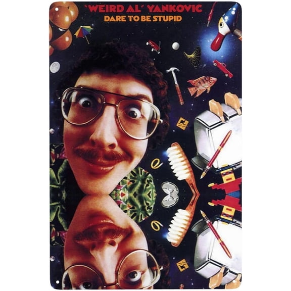 Weird Al Music Yankovic Metal Signs Vintage Tin Sign Bar Home Wall Decorations Art Poster 8x12 Inch