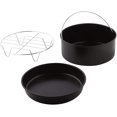 thumbnail image 1 of 2 cestas para pasteles no se sumergen en una cesta de mano redonda de 6 pulgadas, plato para pizza de 6 pulgadas + vaporizador pequeño de pie bajo-15*3 cm, 1 of 5