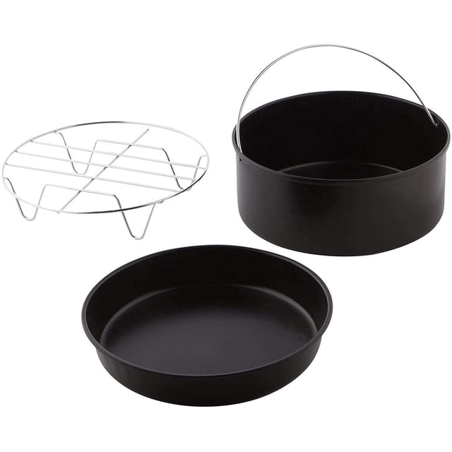 2 cestas para pasteles no se sumergen en una cesta de mano redonda de 6 pulgadas, plato para pizza de 6 pulgadas + vaporizador pequeño de pie bajo-15*3 cm