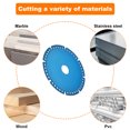 thumbnail image 5 of Uxcell Diamond Saw Blade Metal Alloy Cutting Wheels Cutting Disc for Cutting Metal Stone Blue 5" 6 Pcs, 5 of 6