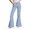Blue, variant on Men's Tri Color Gradient Flared Festival Pants Rock Bottom Style Blue S