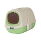thumbnail image 2 of Caja de arena para gatos con capucha, bandeja para arena para gatos, desmontable, con pala para arena para gatos, gato verde, 2 of 9