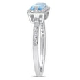 thumbnail image 3 of Everly Women's Topaz and Sapphire Sterling Silver Ring, 3 of 8