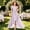 d-259Purple567, variant on HAYIMI Child Elegant Girls Summer Floral Dress With Flowing And Ruffle Trim For Party Square Collar Everyday Relaxed Fit Dresses