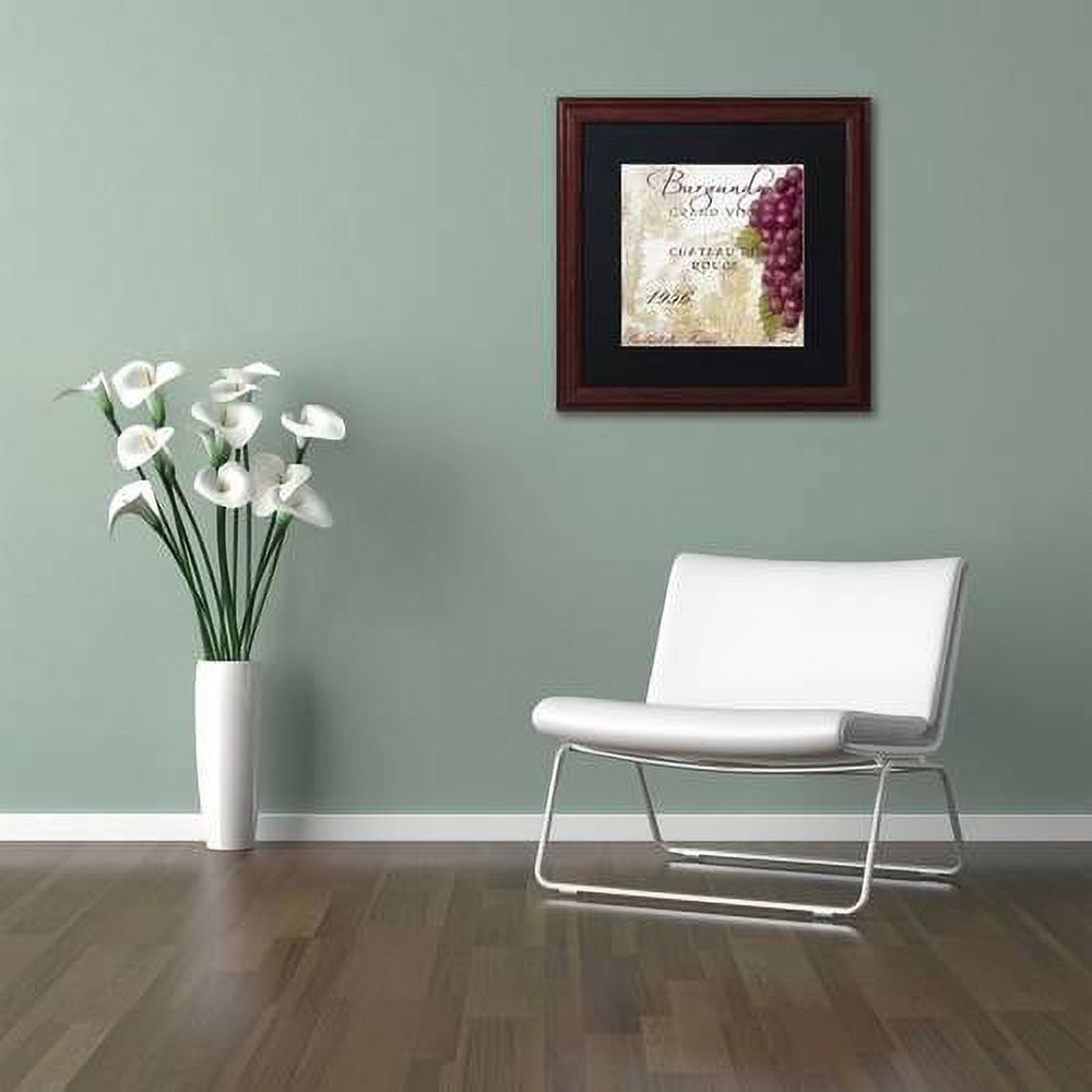 Trademark Fine Art "Grand Vin Burgundy" Canvas Art by Color Bakery Black Matte, Wood Frame