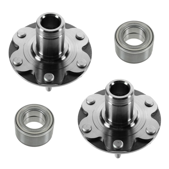 TRQ Front Wheel Hub & Bearing Kit LH & RH for 4Runner Sequoia Tundra BHA53275