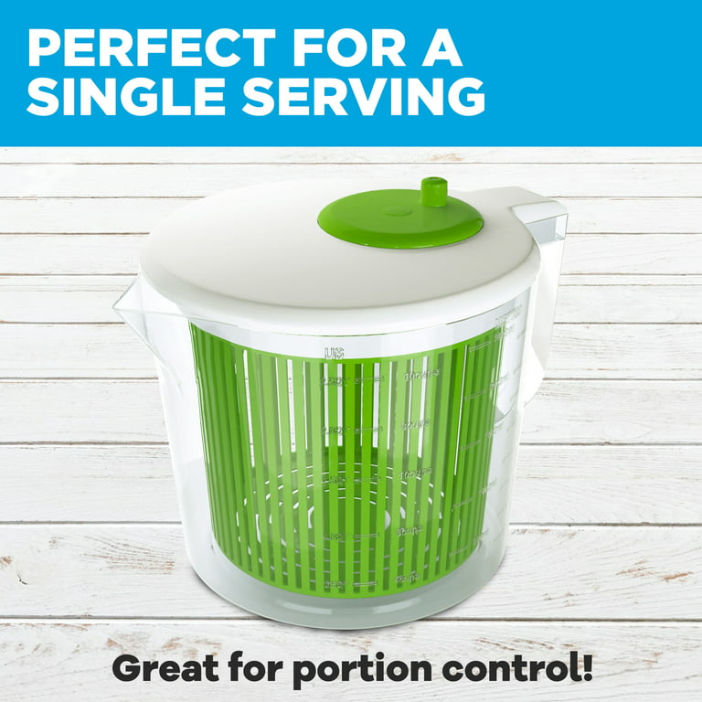 Single Serve Small Salad Spinner - Mini Prep Lettuce Spinner and Dryer With  Measuring Cup - Collander with Fruit and Vegetable Washing Basket Bowl 
