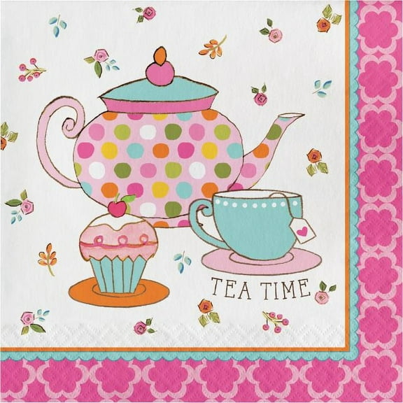 Party Creations Tea Time Lunch Napkins, 16 Ct