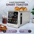 thumbnail image 2 of Toaster Nostalgia Inspirex con pantalla táctil de 4 rebanadas de acero inoxidable, 2 of 9