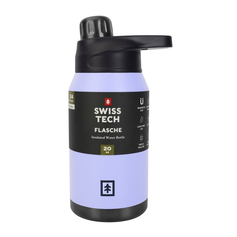 Swiss Tech Flasche Myrtle Purple 20oz Magnetic Cap Water Bottle