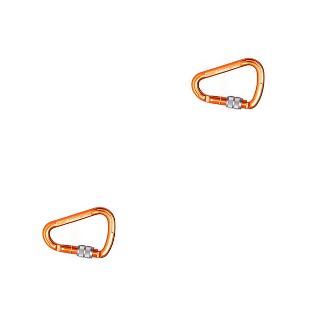 Wweixi 1/2/3 Mousqueton Résistant à l'Usure Technologie Avancée Grand Application Coloré Résistance aux Impacts Renforcée Pinces à Carabiner pour Extérieur Orange 2 Pcs