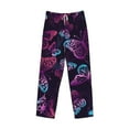 thumbnail image 4 of Daiia Purple Butterfly Men's Sleep Pant with Pockets and Drawstring,Pajama Pants-X-Large, 4 of 9