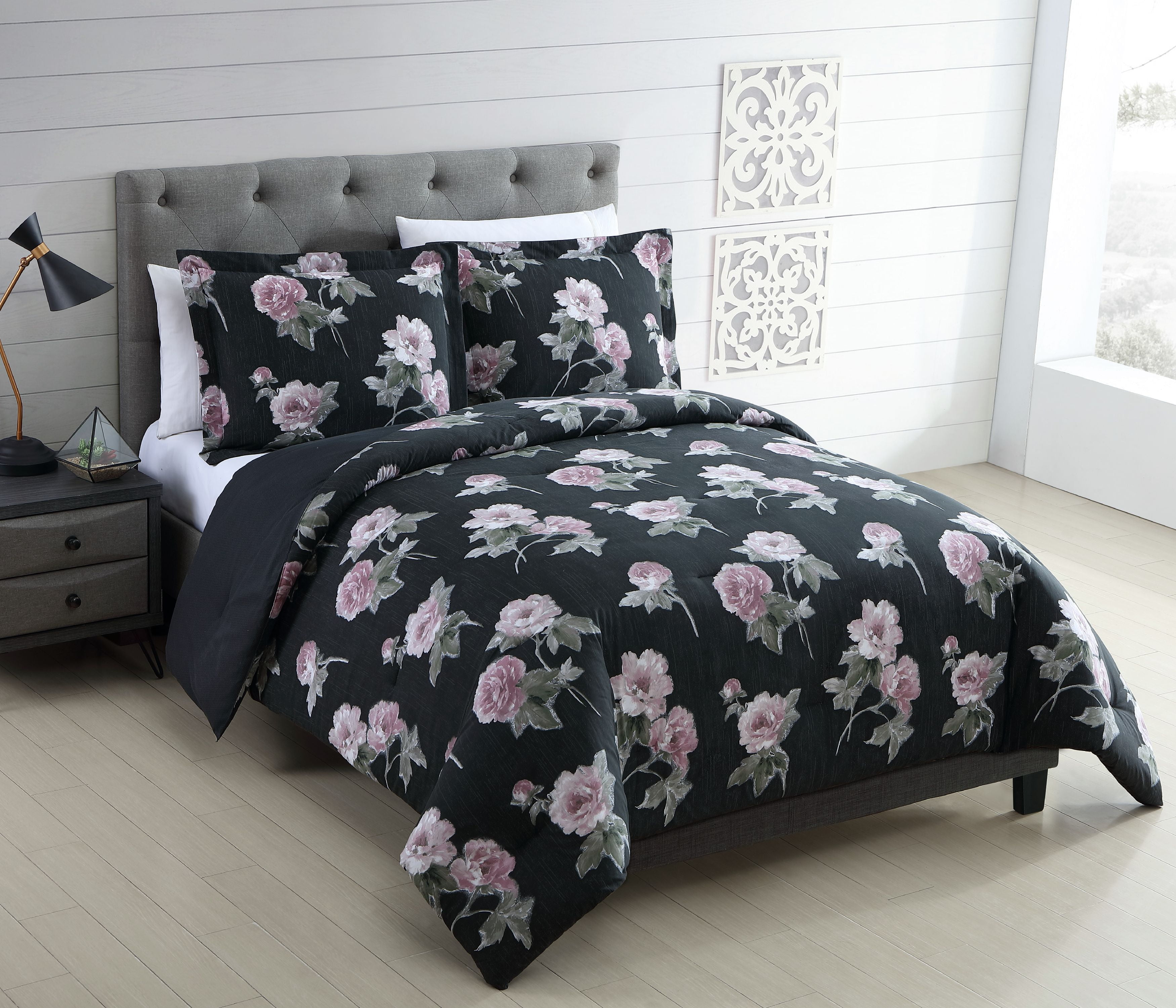 Better Homes & Gardens Vintage Rose 3 Piece Comforter Set, Full / Queen