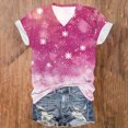 thumbnail image 2 of Blusas de Manga Corta para las Mujeres Causal Cuello en V Camiseta Sólida, Blusas de Verano de las Mujeres para el Hogar Y Diario, 2 of 3