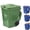 Green, variant on Creative Trash Bin Ceramic Mug with Lid – Ceramic Trash Can Coffee Mug with Lid, 3D Mugs Funny Recycling Bin Coffee Mug, Realistic Wheels & Liftable Lid, Novelty Drinkware for Office Desk Gift