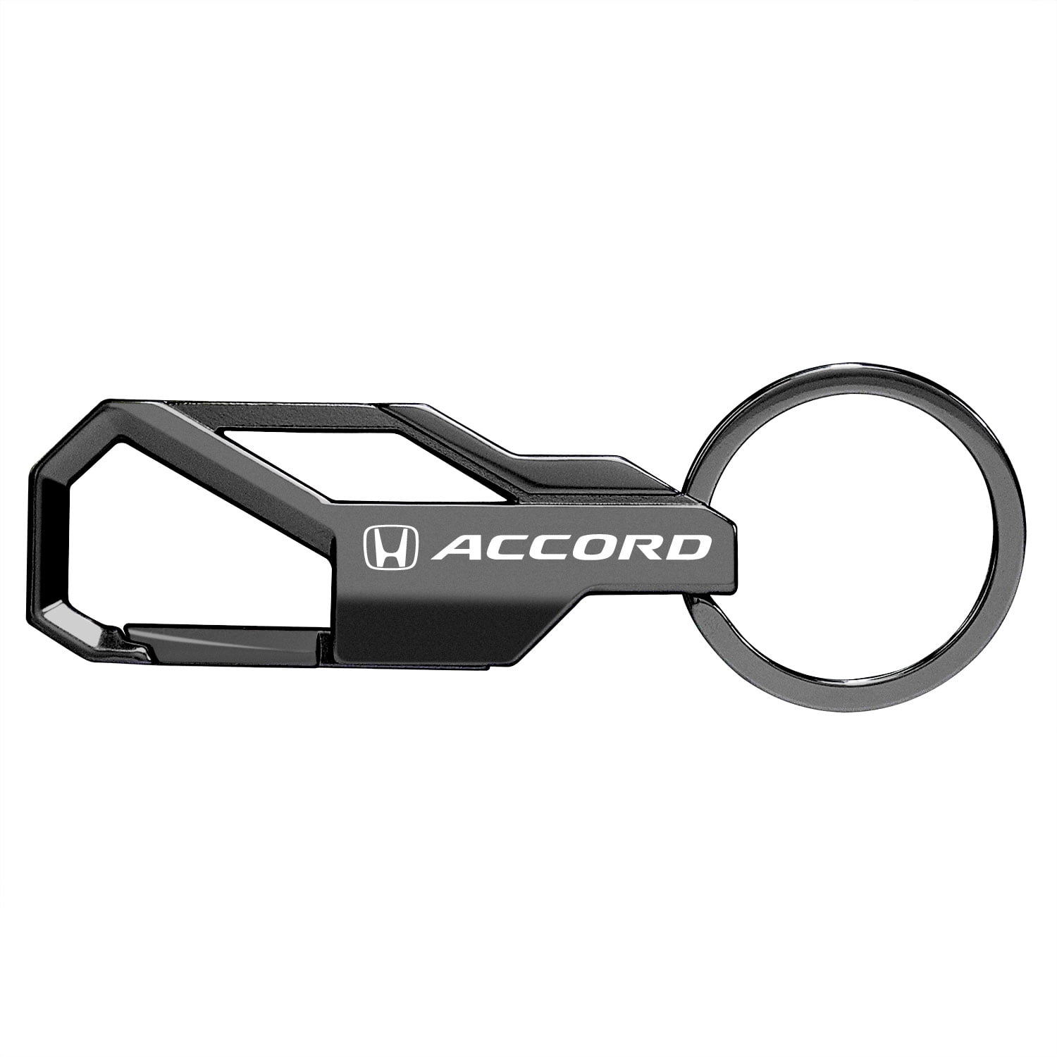 Honda Accord Gunmetal Black Carabiner-style Snap Hook Metal Key Chain