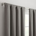 thumbnail image 3 of Eclipse Cannes Magnitech 100% Blackout Curtain, Rod Pocket Window Curtain Panel, Seamless Magnetic Closure, 84 in long x 40 in wide, (1 Panel), Charcoal, 3 of 15