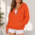 thumbnail image 5 of CFXNMZGR Women Hoodies Pullover Women's 2026 Spring Zip Up Y2K Hoodies Casual Long Sleeve Sweatshirts Fall Winter Track Jackets with Pockets (Orange,XL), 5 of 6