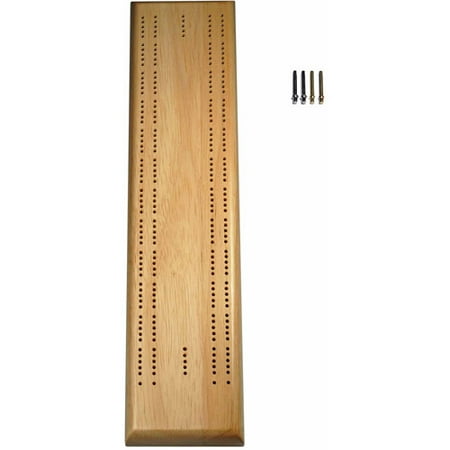 Competition Cribbage Set, Solid Wood Sprint 2 Track Board with Metal Pegs