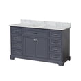 thumbnail image 7 of Aria 60" Single Bathroom Vanity with Marine Gray Cabinet and Carrara Marble Top, 7 of 7