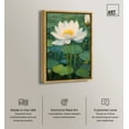 thumbnail image 2 of This Is My Waterlily Impressionism Wall Art /Monet And Van Gogh Inspired Art Canvas Wall Art by Art Remedy, Gold Floater Frame, 17.5" x 25.5", 2 of 6