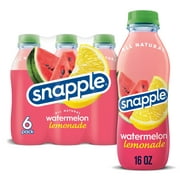 Snapple Watermelon Lemonade Juice Drink, 16 fl oz, 6 Count Bottles