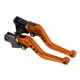 thumbnail image 1 of Palancas de freno y embrague cortas Unique Bargains para BMW F650GS 2008-2012, palanca de freno ajustable en 6 posiciones, aleación de aluminio T6 6061, naranja, 1 par, 1 of 7