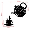 thumbnail image 3 of Reloj de tetera Cateissary campanas de salón negro diseño moderno, 3 of 6
