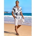 thumbnail image 4 of COOFANDY Mens Hawaiian Shirt Short Sleeve Button Down Shirt Summer Beach Shirt, 4 of 6