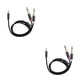 thumbnail image 1 of Methold Cable de audio Dual RCA giratorio Doble enchufe chapado en oro Red tejida de algodón Diseño conveniente Cable adaptador fácil de aplicar Type1 NO1, 1 of 5