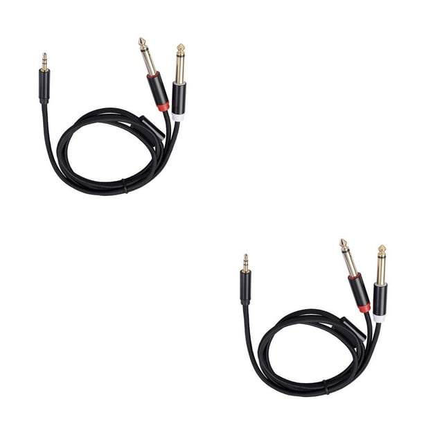 Methold Cable de audio Dual RCA giratorio Doble enchufe chapado en oro Red tejida de algodón Diseño conveniente Cable adaptador fácil de aplicar Type1 NO1