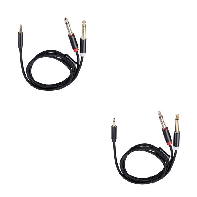 Methold Cable de audio Dual RCA giratorio Doble enchufe chapado en oro Red tejida de algodón Diseño conveniente Cable adaptador fácil de aplicar Type1 NO1
