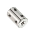 thumbnail image 4 of Uxcell Shaft Coupler Connector L22 x D14 4mm to 4mm Bore Stainless Steel Rigid Coupling w Screw Silver 4Pack, 4 of 6