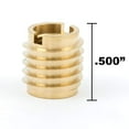 thumbnail image 2 of Knife Thread Insert, M5-0.80 Int Thrd Sz, 1/2 in L, 11.5062 mm Dia., Brass, Plain, 10 PK, 2 of 3